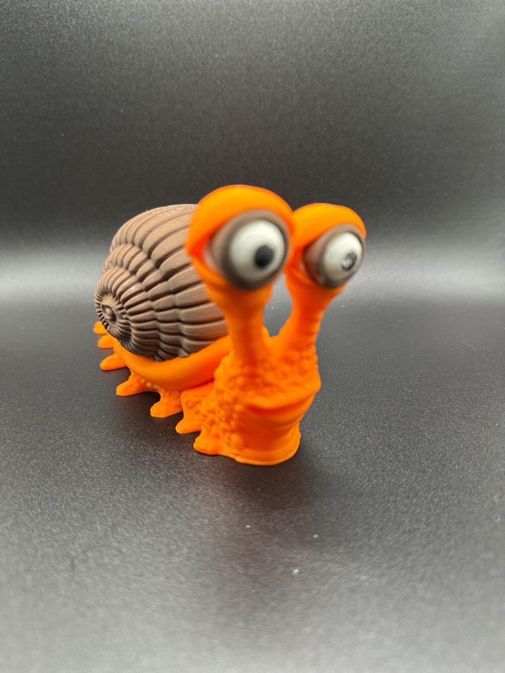 3D-printed articulated, flexi snail toy